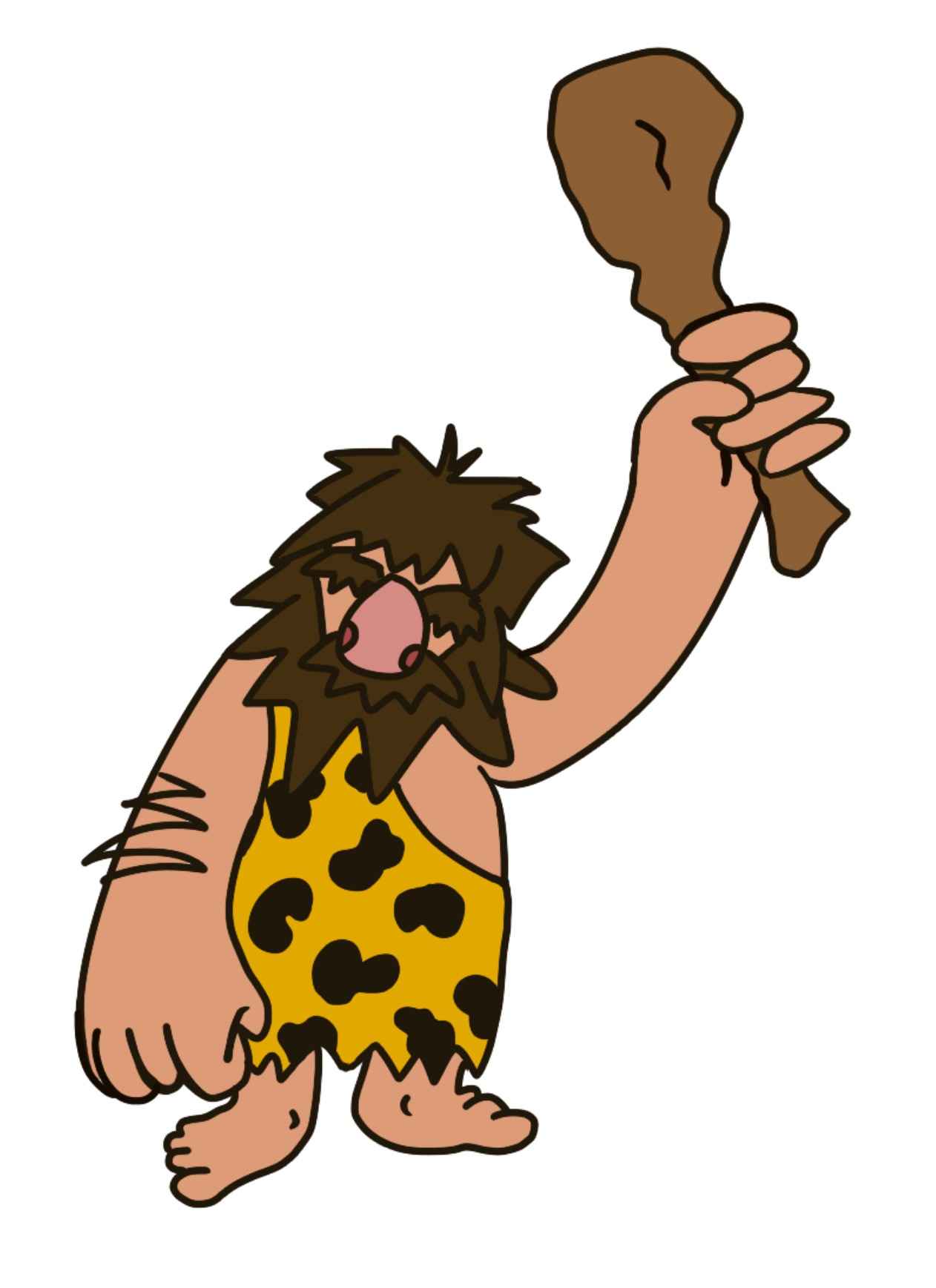 A cartoon caveman